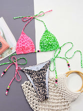 Load image into Gallery viewer, Ali Leopard Tied Halter Neck Bikini Set