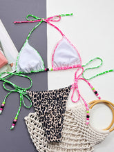 Load image into Gallery viewer, Ali Leopard Tied Halter Neck Bikini Set