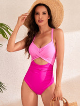 Load image into Gallery viewer, Jasmine Crisscross Cutout V-Neck One-Piece Swimwear
