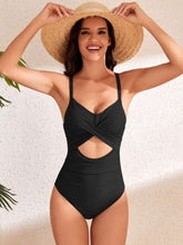 Load image into Gallery viewer, Jasmine Crisscross Cutout V-Neck One-Piece Swimwear
