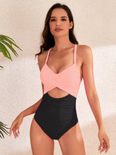 Load image into Gallery viewer, Jasmine Crisscross Cutout V-Neck One-Piece Swimwear
