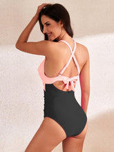 Load image into Gallery viewer, Jasmine Crisscross Cutout V-Neck One-Piece Swimwear
