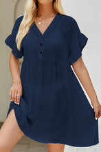 Load image into Gallery viewer, Avi V-Neck Flounce Sleeve Cover-Up Dress
