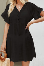 Load image into Gallery viewer, Avi V-Neck Flounce Sleeve Cover-Up Dress
